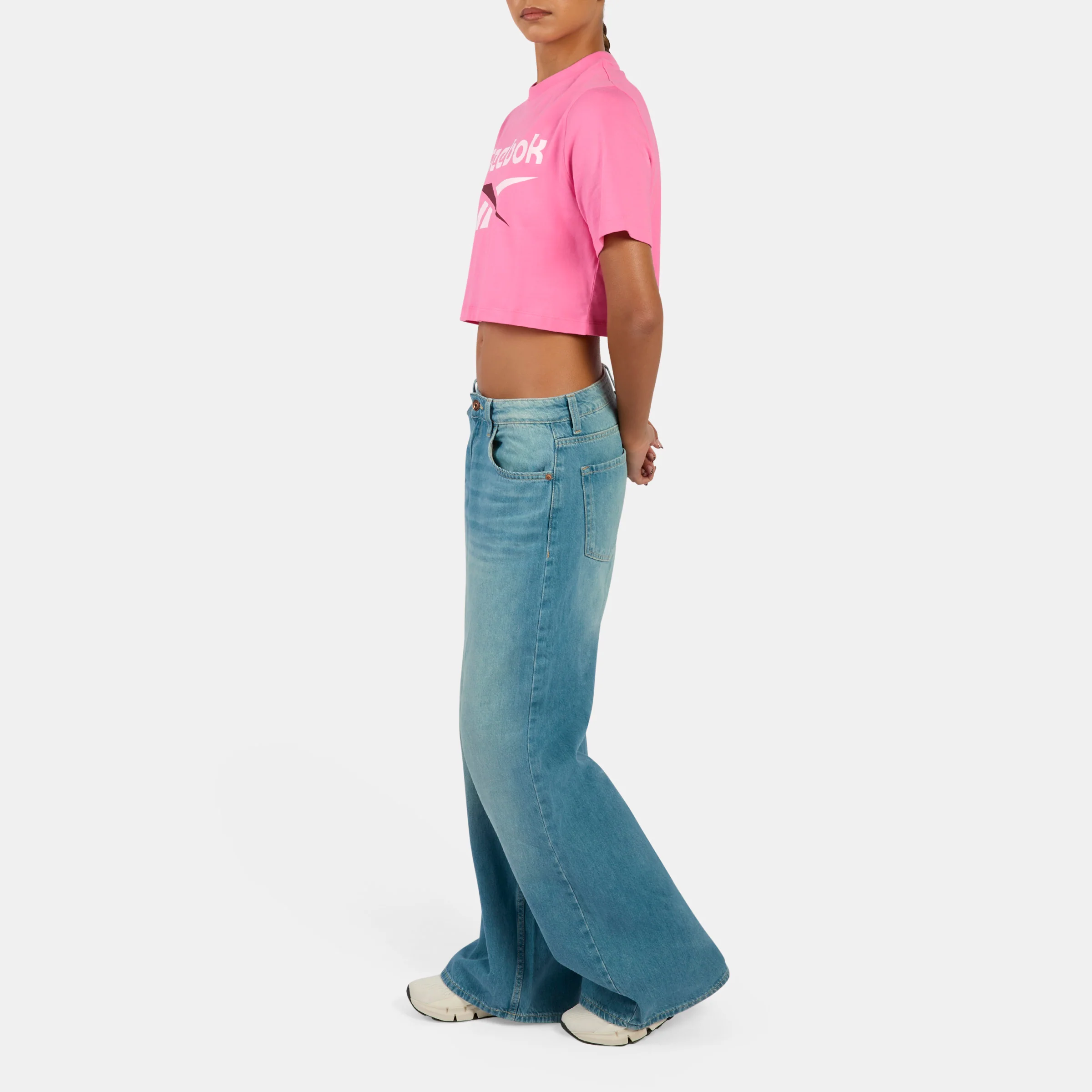 Sadie 2 Colour Logo Cropped Tee - Image 3