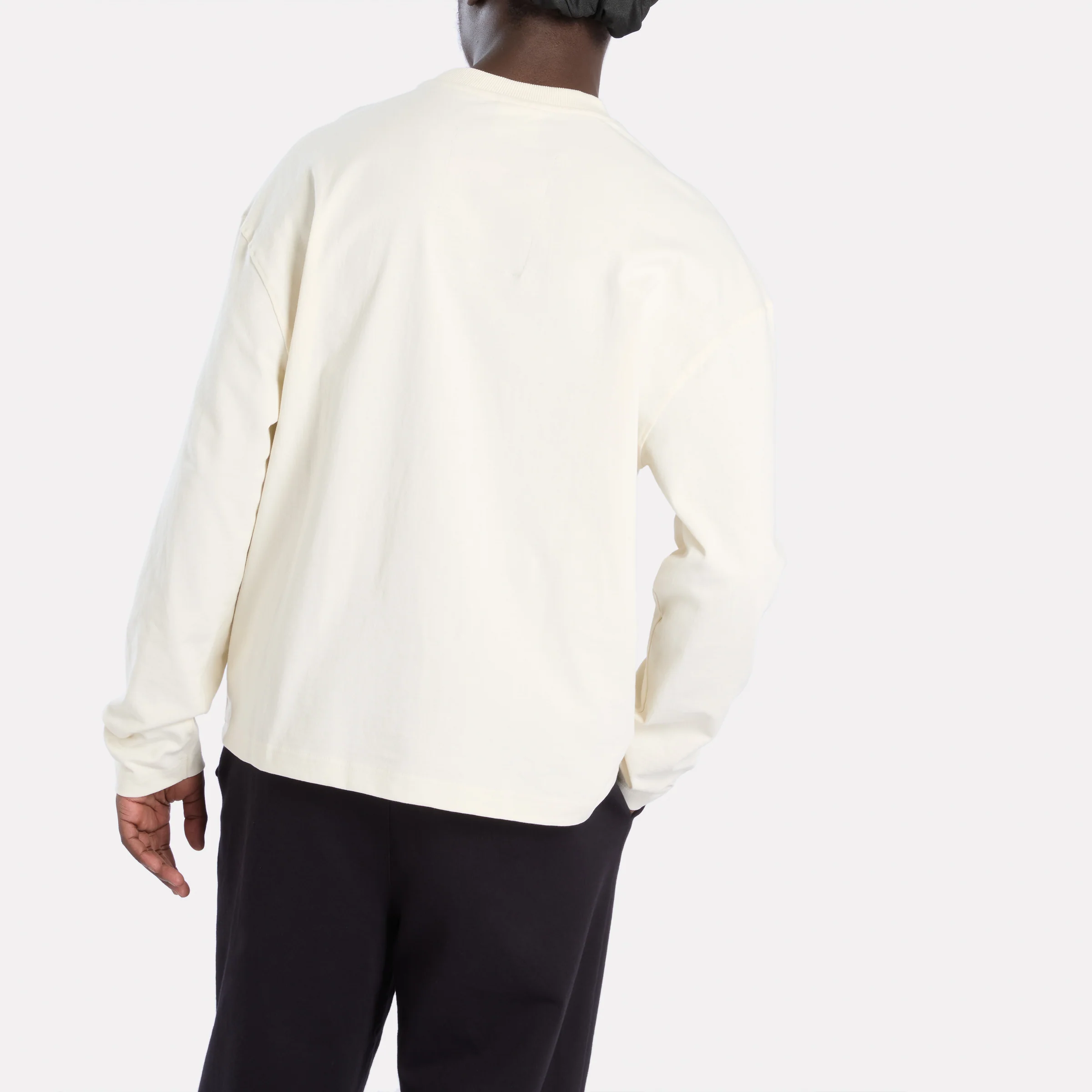 Long Sleeved Leather Pocket Tee - Image 3